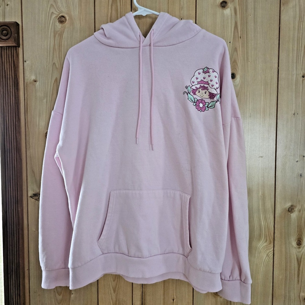 Strawberry Shortcake Hoodie XL Pink Graphic Pullover Hoodie 2024‎ Retro